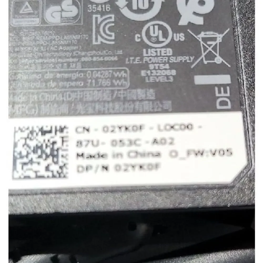 Dell Slim Power Adapter - 65-Watt Type-C